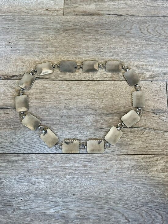 Vintage 90s‎ Fiesta Silver Arrow Engraved Rectangalar Concho Adjustable Hip Belt main image 5